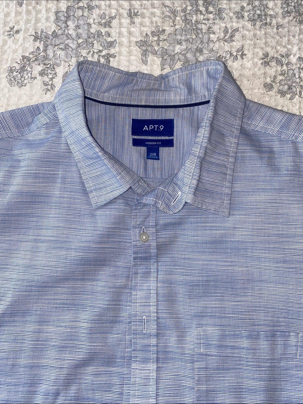 Apt. 9 Men's Blue Micro-Stripe Button-Down Shirt